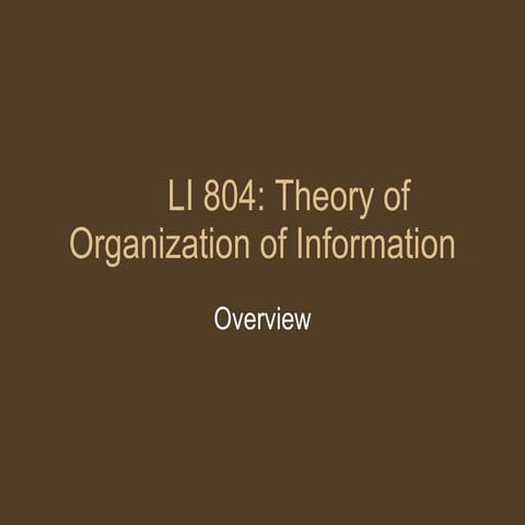 Li804#1 Overview