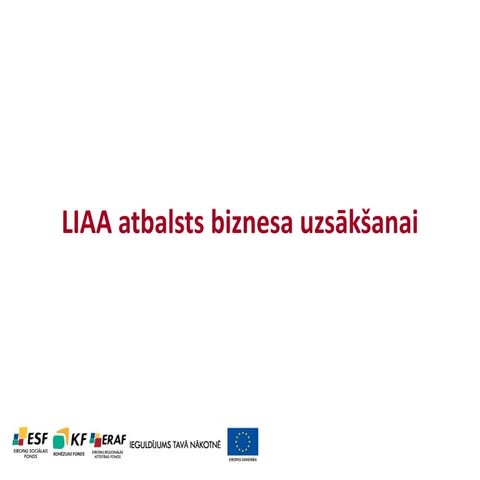 Latvijas Investīciju un attīstības  aģentūras atbalsta programmas  uzņēmējiem 