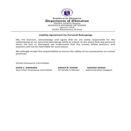 Liability Agreement for Personal Belongings XXXX.docx
