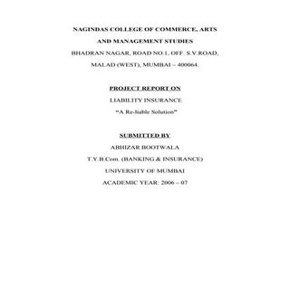 Liability Insurance: An Indian Pers...
