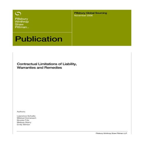 Liability limitations white paper | PDF