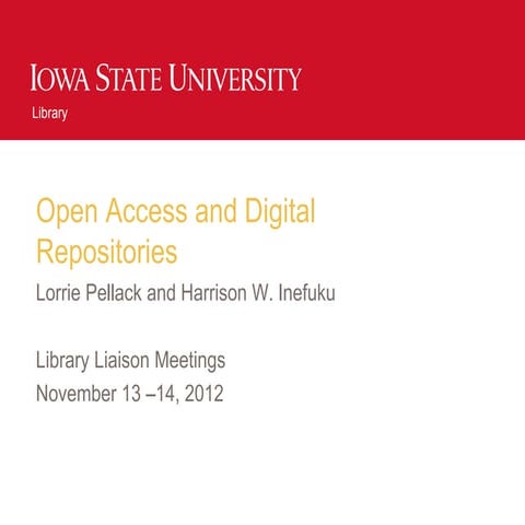 Open Access and Digital Repositories