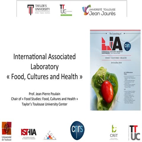 Laboratoire International Associé (LIA) - CNRS : "Food, Cultures and Health",...