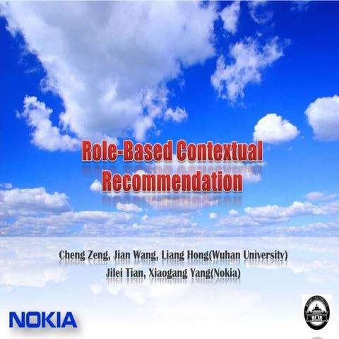 Role-Based Contextual Recommendation