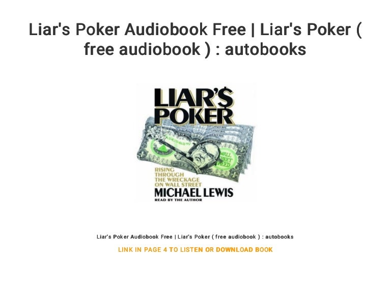 Liar s Poker Audiobook Free Liar s Poker Free Audiobook Autob 
