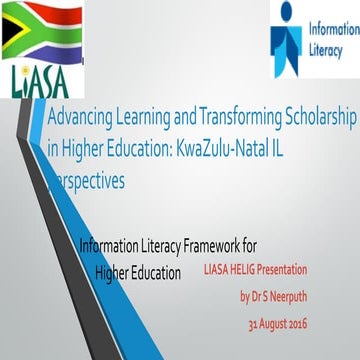 Advancing learning and transforming scholarship in higher education