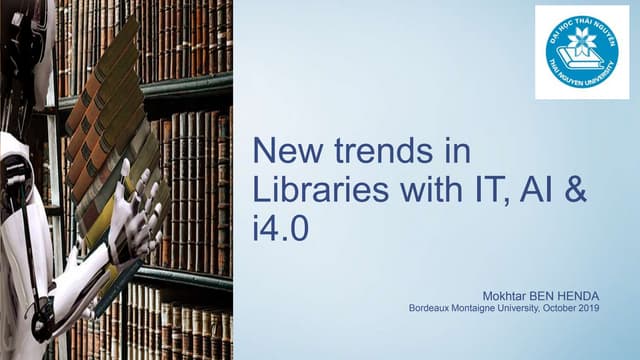 New trends in Libraries with IT, AI & i4.0