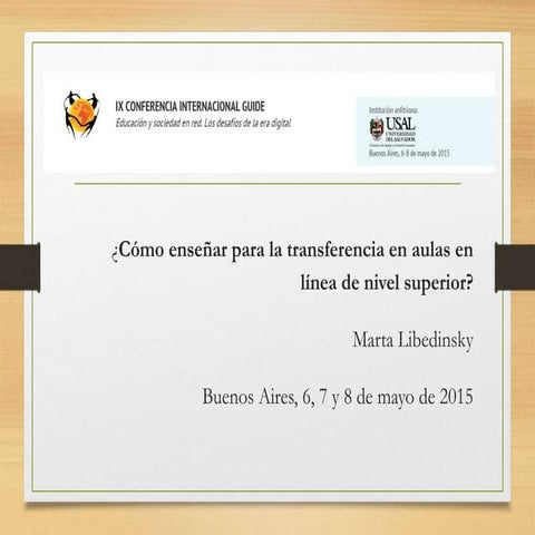 Libedinsky conferencia guide 2015 4 de mayo de 2015