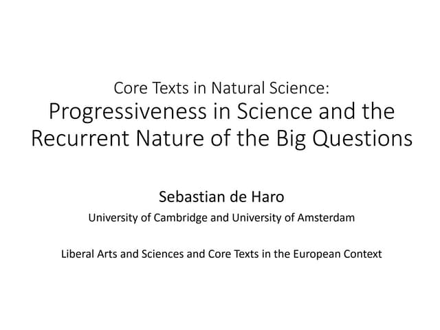 Liberal Arts Conference - Core Texts in the Sciences