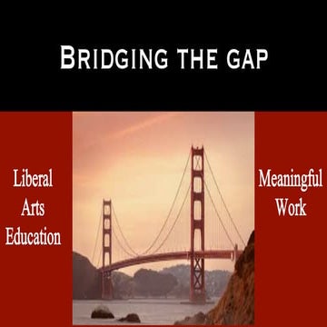 Liberal Arts to Meaningful Work