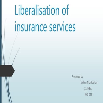 Liberalisation of insurance services 