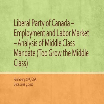 Liberal party of canada  - Mandate to Grow the Middle Class