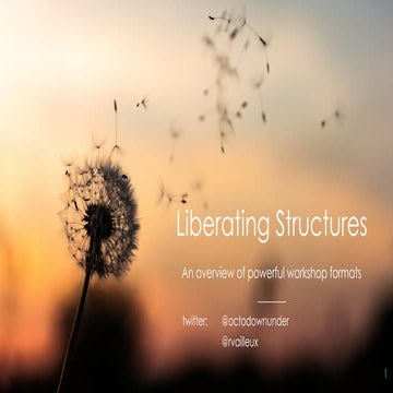 Liberating Structures Lighting talk & Workshop - Romain Vailleux OCTO Technology
