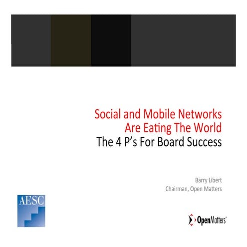 AESC: Social Networks Are Creating Risks for Boards | PDF | Technology ...