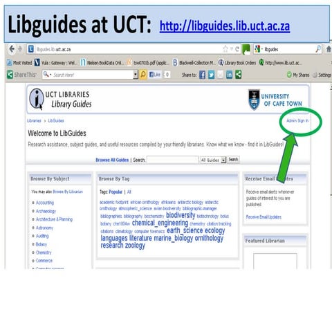 Libguides 2012 create a new guide