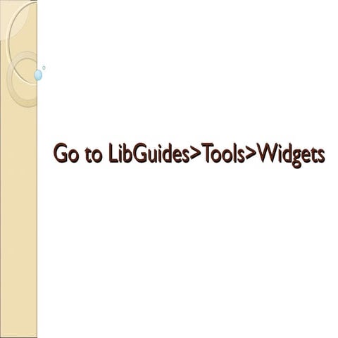 Placing a Course Guide widget in Moodle