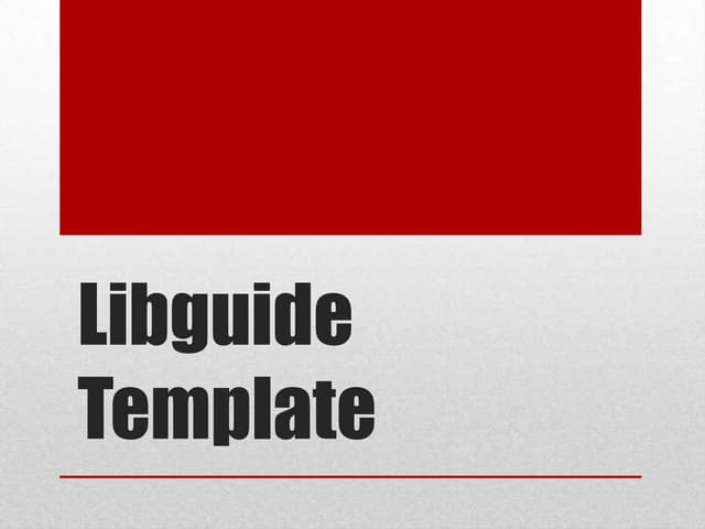 Libguide template