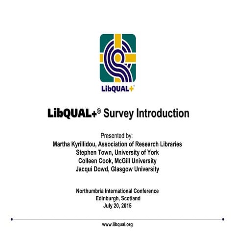 LibQUAL+ Survey Introduction