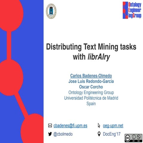 Distributing Text Mining tasks with librAIry