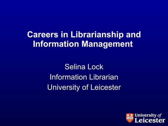 Librarianship PPT