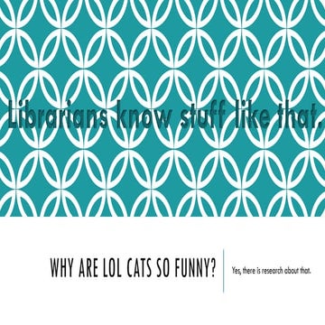 Librarians, we know stuff