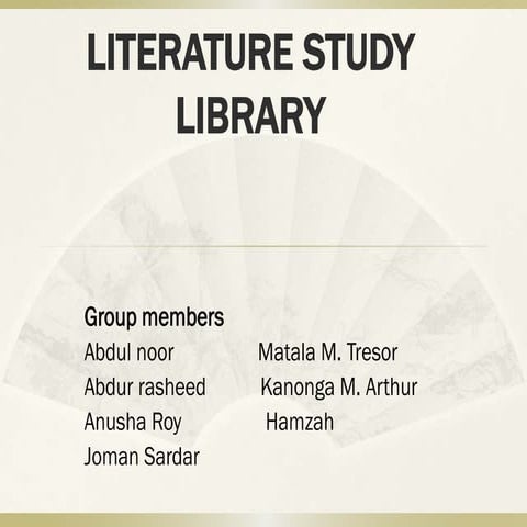 literature study library