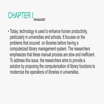 LIBRARYMANAGEMENT SYSTEM BACHELOR ON INFORMATION TECH