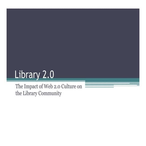 Library 2.0 | PDF