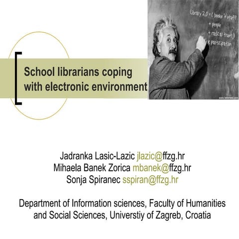 School librarians coping with electronic environment