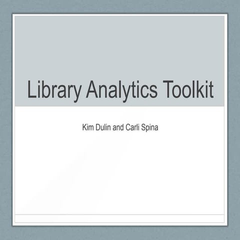 Library Analytics Toolkit