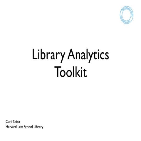 Library Analytics Toolkit