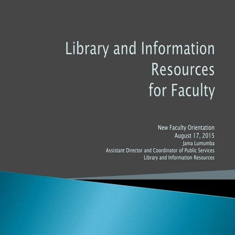 Library and Information Resources