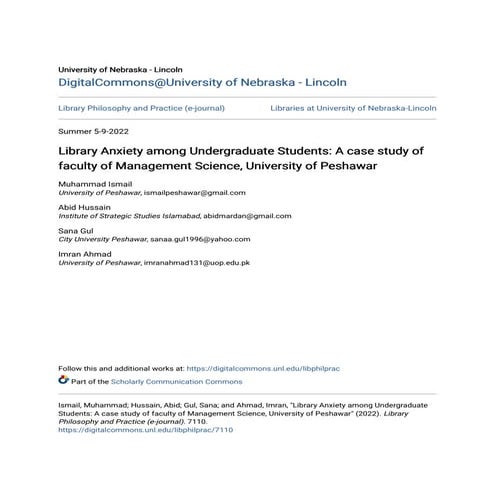 Library Anxiety among Undergraduate Students: A case study of Management Science University of Peshawar.pdf