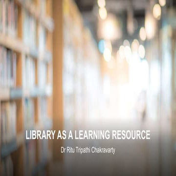 Library as subsytem of school for learning resource