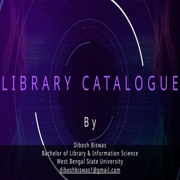 Library Catalogue.