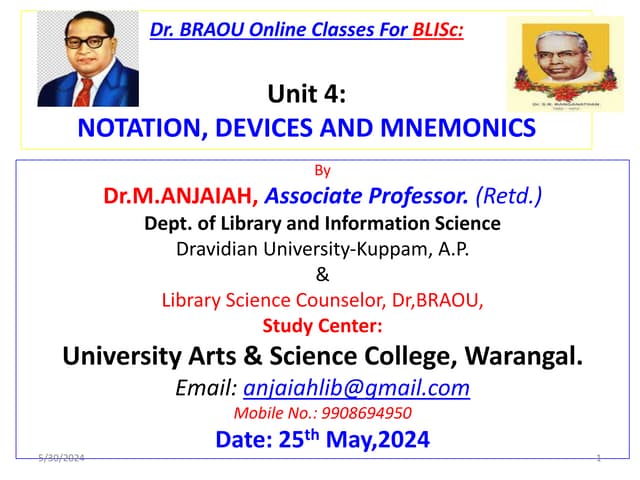 Library Classification-NOTATION. Notationspt