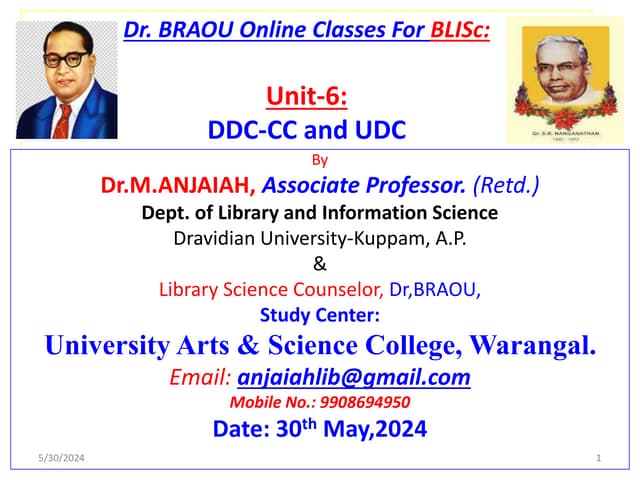 Library Classifiction- Schemes-DDC-UDC-CC.ppt
