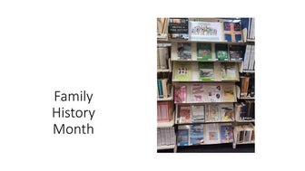 August 2023 Family History Month