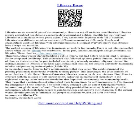 Library Essay Writing
