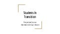 Students In Transition
