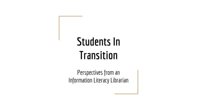 Students In Transition