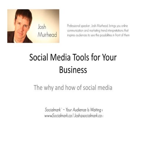 Social Media Tools For Your Business: May 9th, 2011 - Barrie Presentation