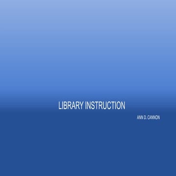 Basic Library instruction 2 2-15