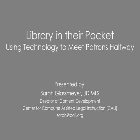 Library in their pocket