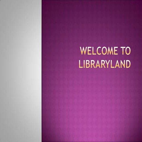 Libraryland for tutors 2011
