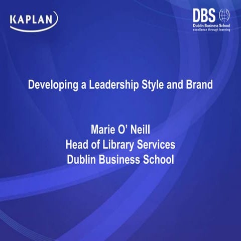 Developing a leadership style and brand