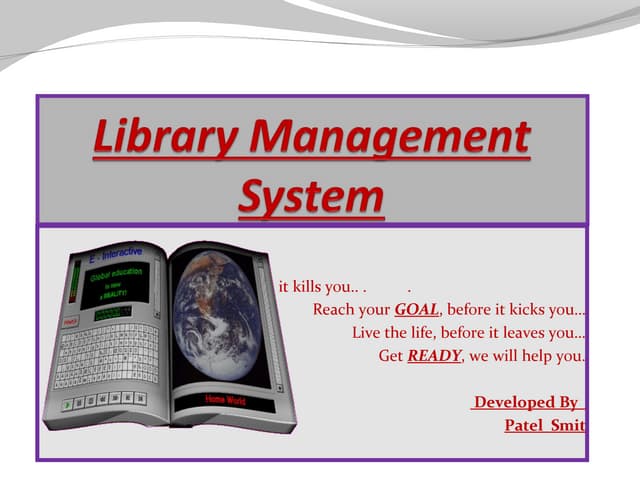 Library management system presentation 
