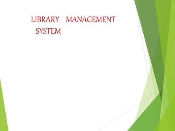 Library Management system requirements | PDF