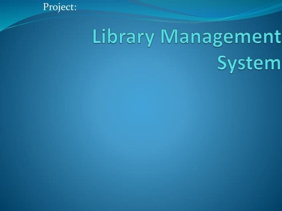 Project proposal of Library Management System. | PDF | Operating ...