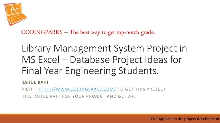 Library management system project in ms excel – database project idea…